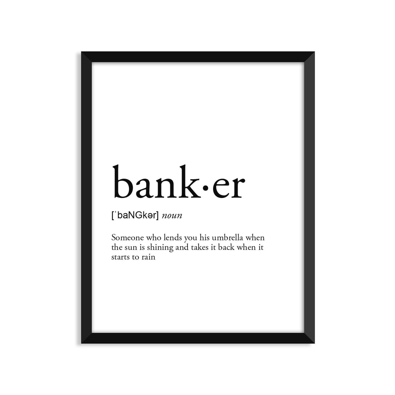 Banker Definition Everyday Card