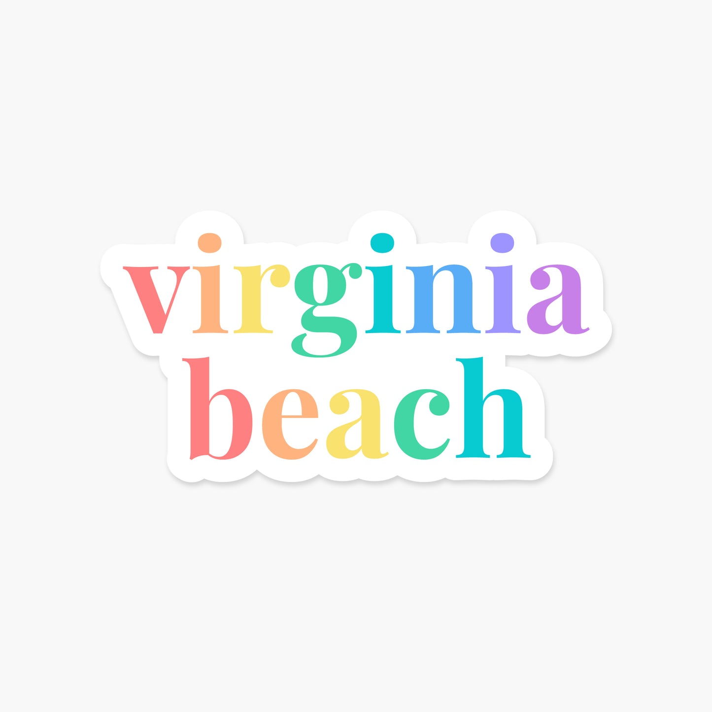 Virginia Beach, Virginia - Everyday Sticker | Footnotes Paper