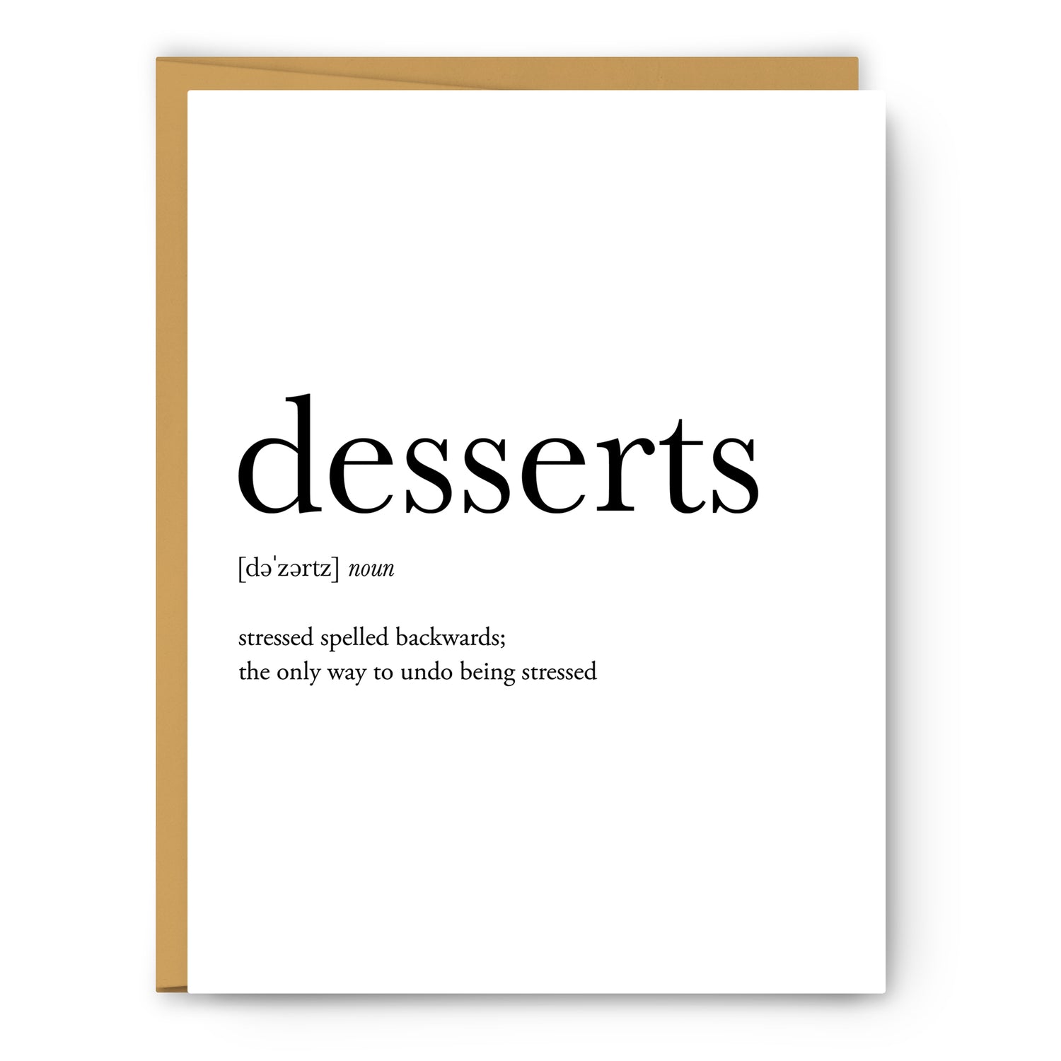 Desserts Definition Everyday Card