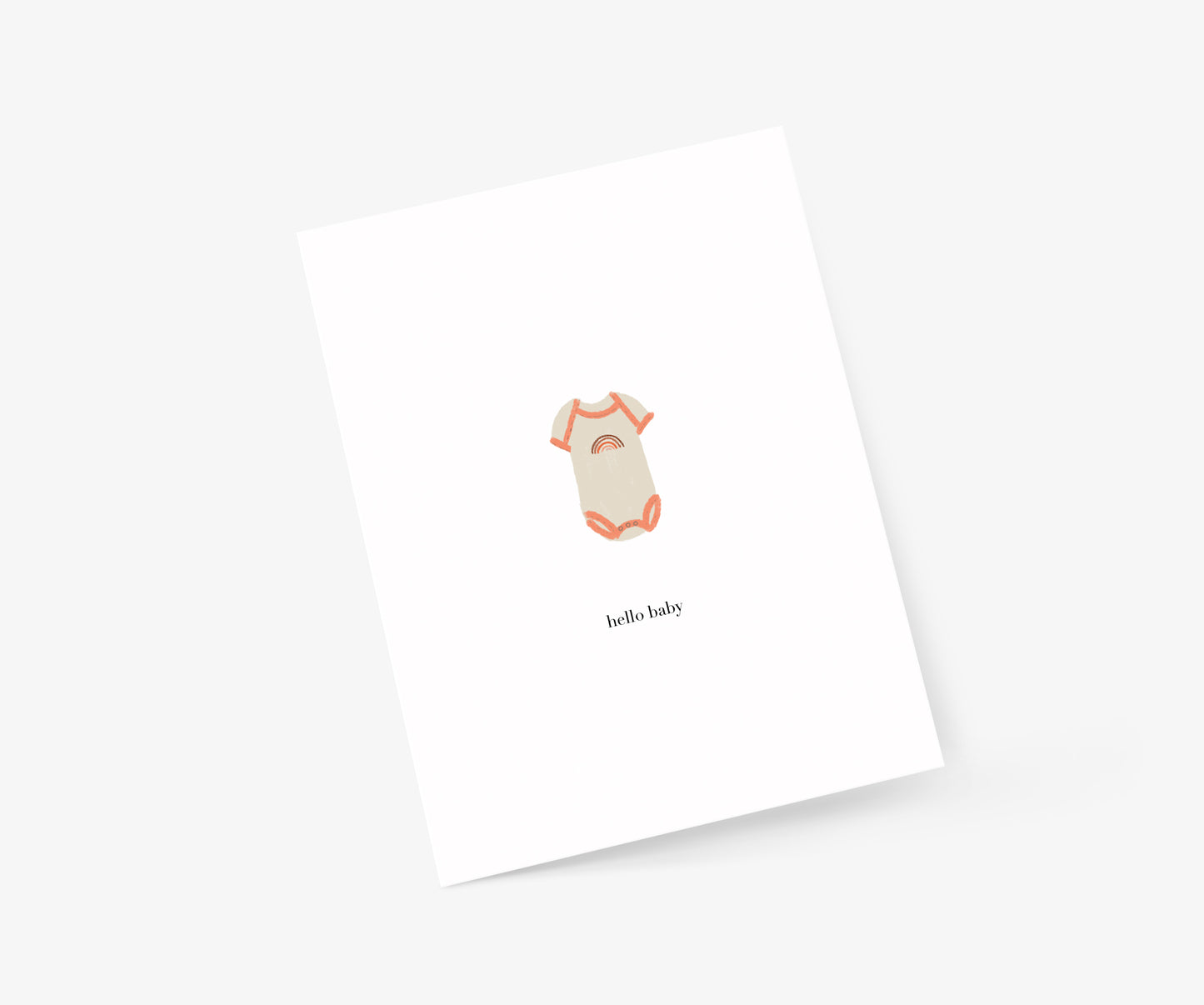 Hello Baby Onesie Baby Card | Footnotes Paper