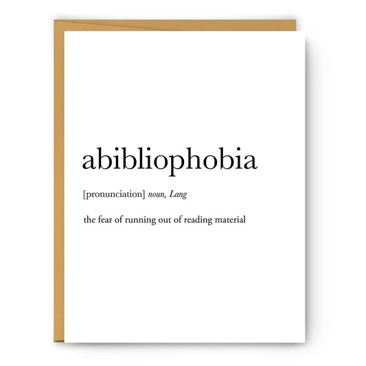 Abibliophobia