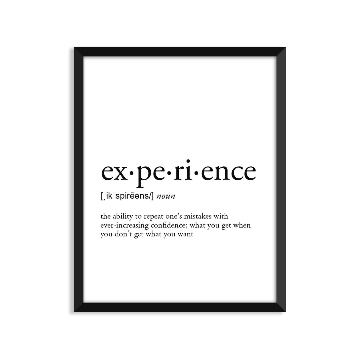 Experience Definition - Unframed Art Print Or Greeting Card