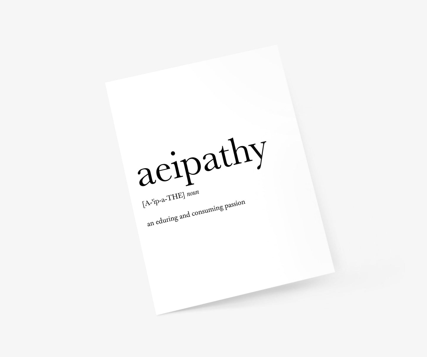 Aeipathy Definition