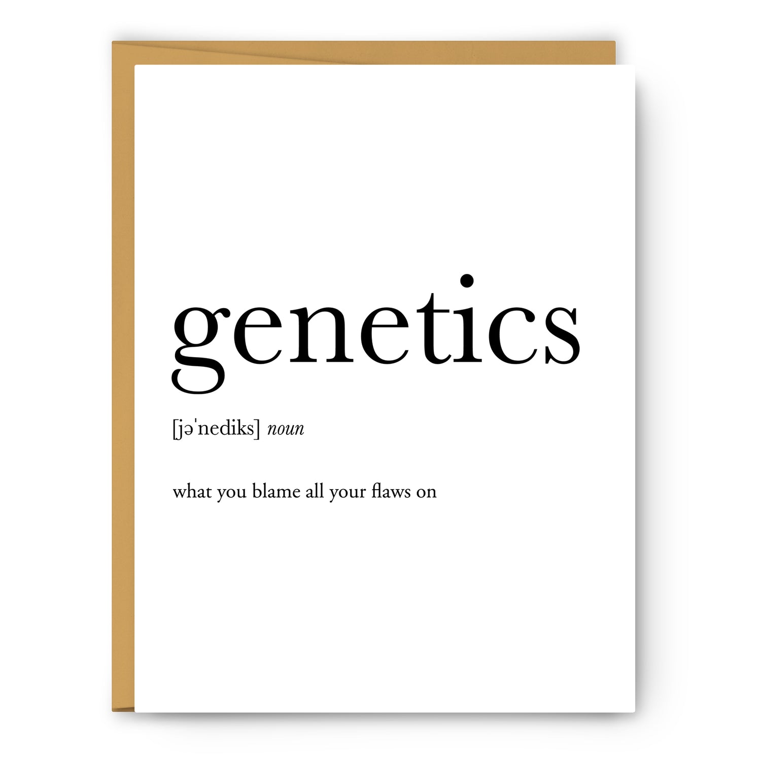 Genetics Definition Everyday Card