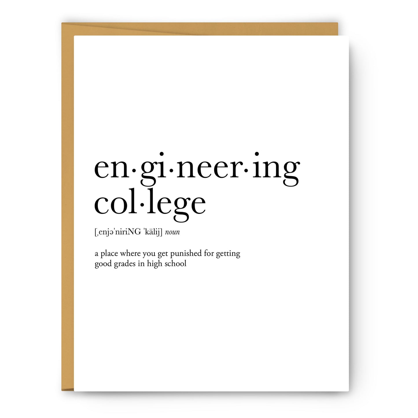 Engineering College Definition - Unframed Art Print Or Greeting Card