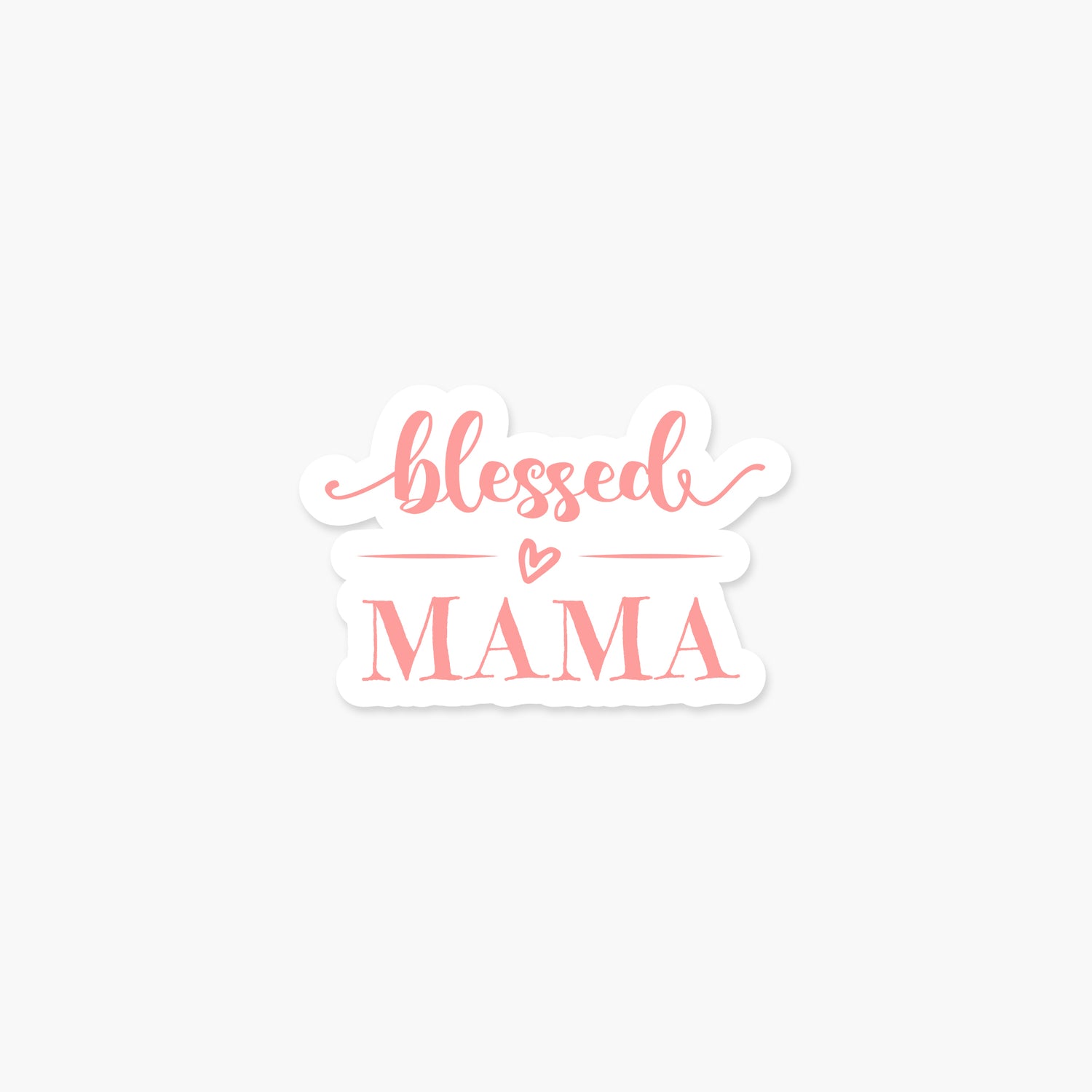Blessed Mama Coral - Baby & Mother Sticker | Footnotes Paper