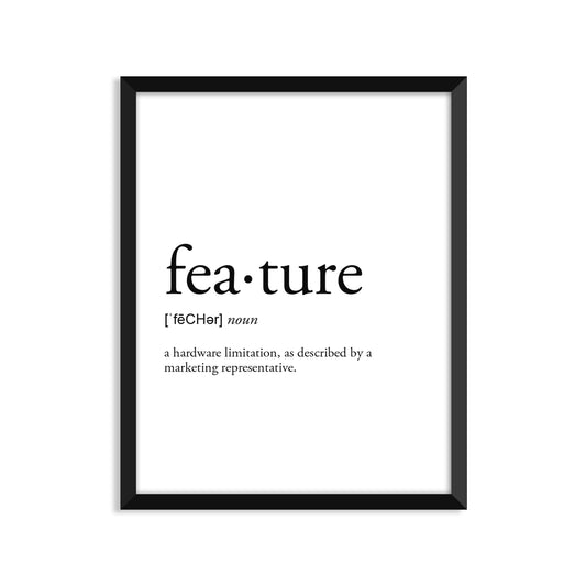 Feature Definition - Unframed Art Print Or Greeting Card