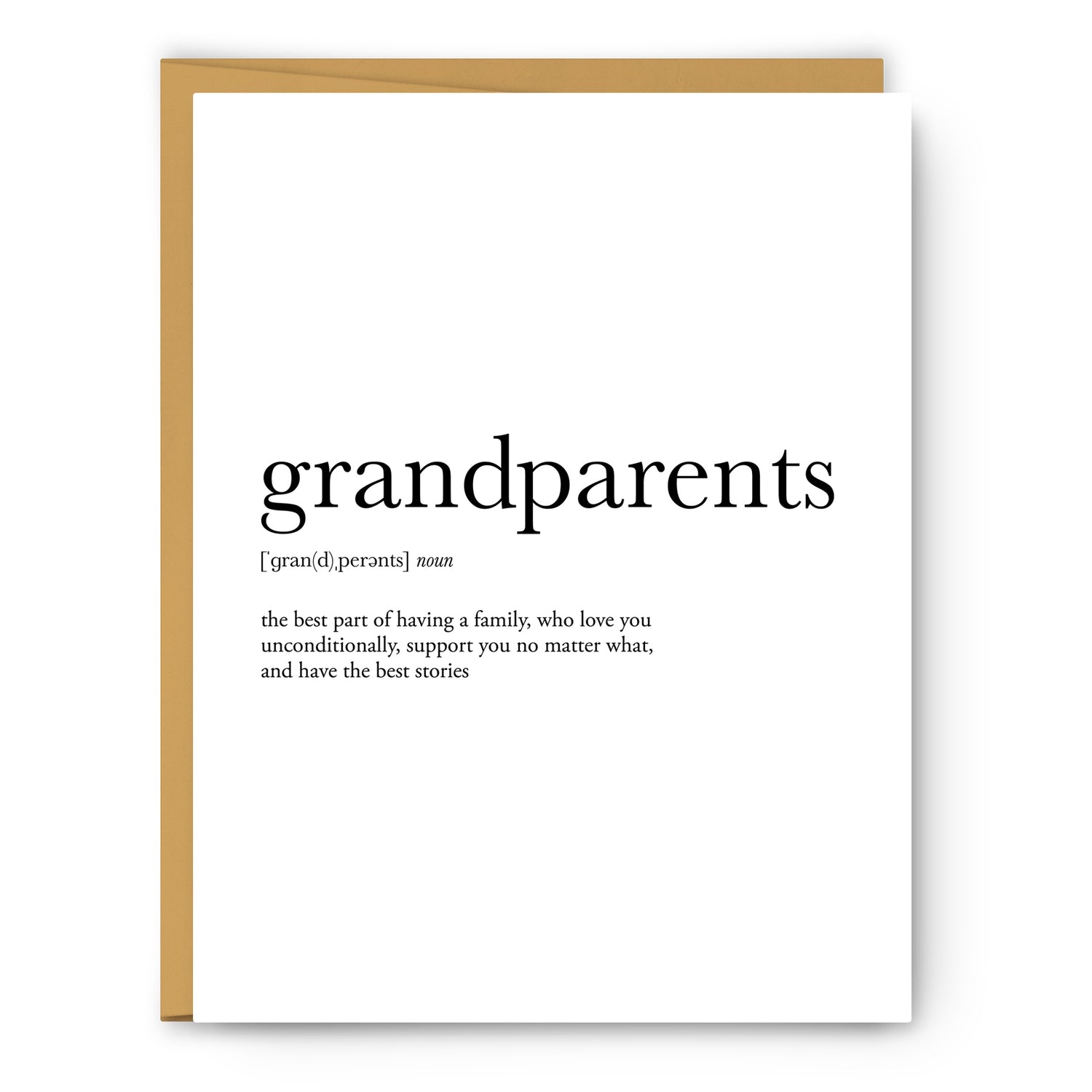 Grandparents Definition - Unframed Art Print Or Greeting Card