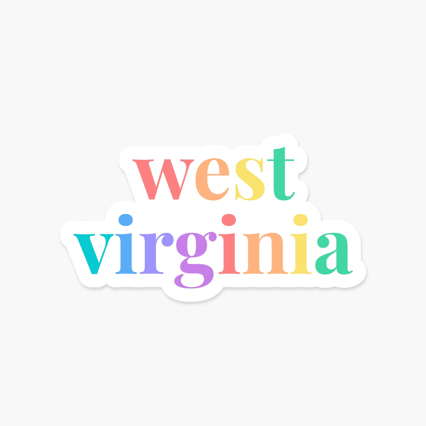 West Virginia US State - Everyday Sticker | Footnotes Paper