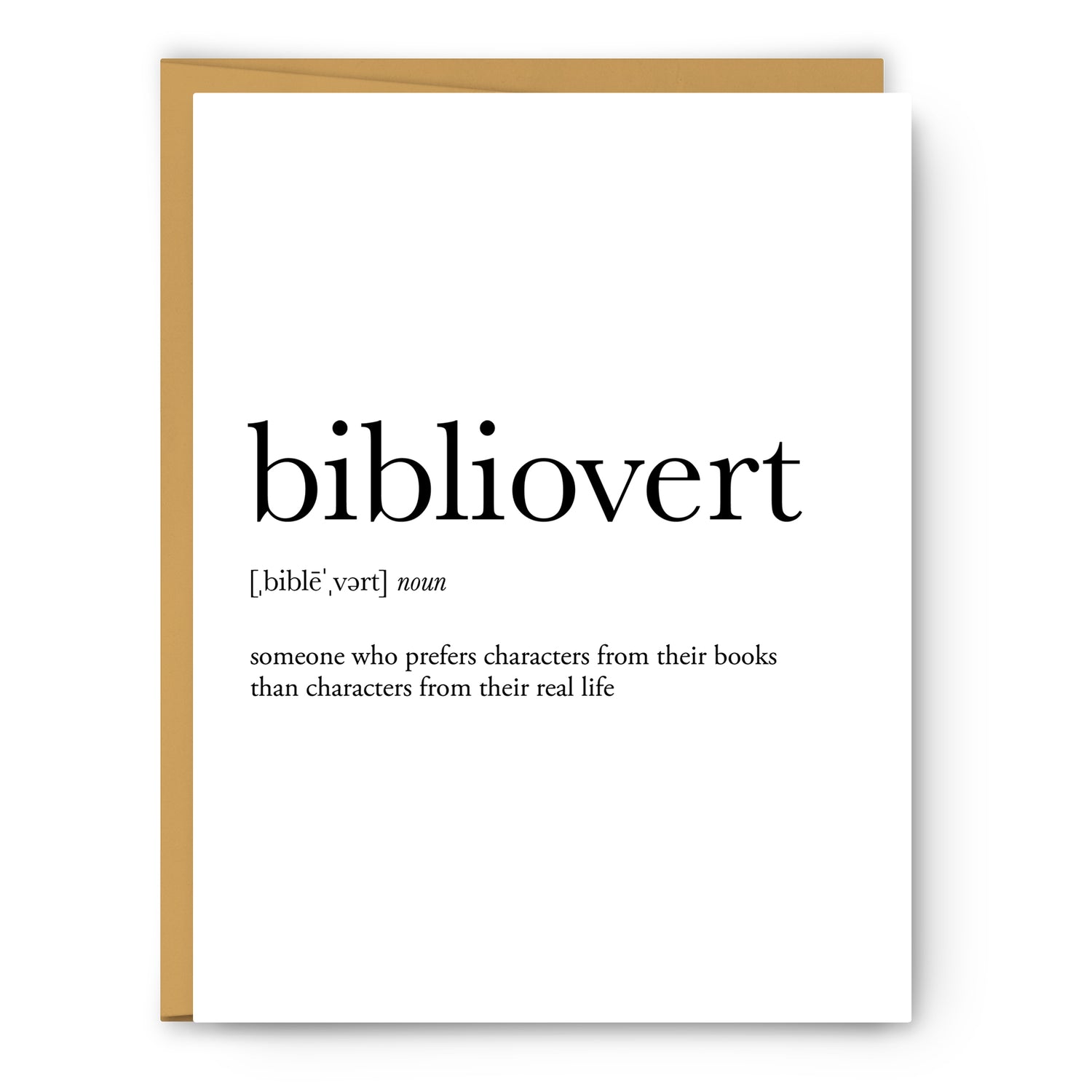 Bibliovert Definition Everyday Card