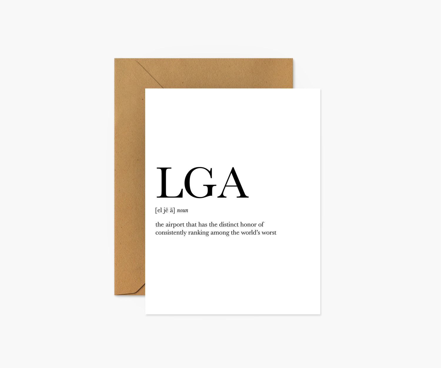LGA Definition - New York City Everyday Card | Footnotes Paper