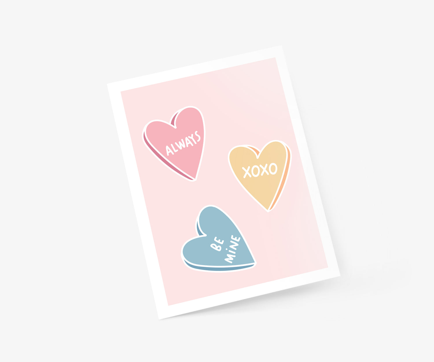 Candy Hearts Valentine's Day Card | Footnotes Paper