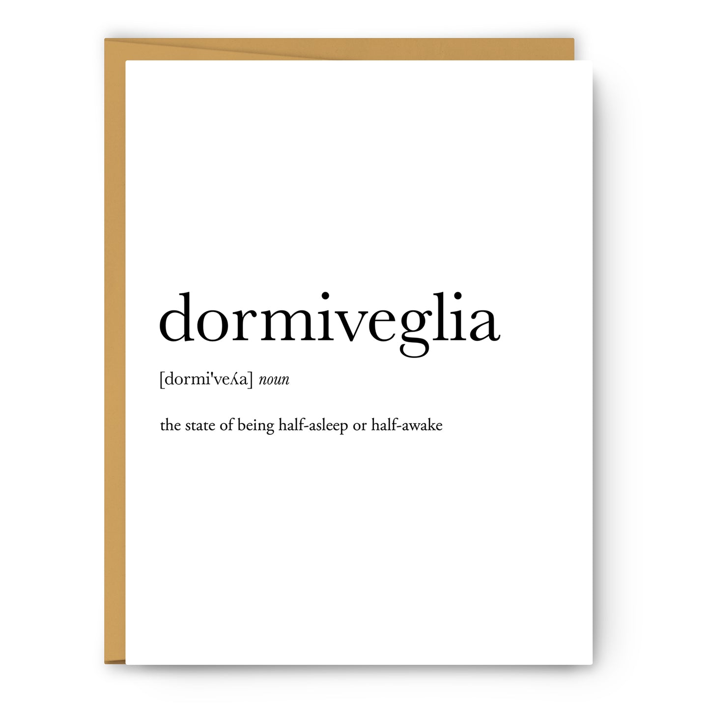 Dormiveglia Definition - Unframed Art Print Or Greeting Card