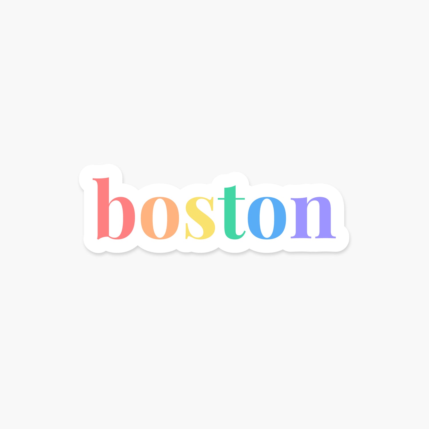 Boston, Massachusetts - Everyday Sticker | Footnotes Paper