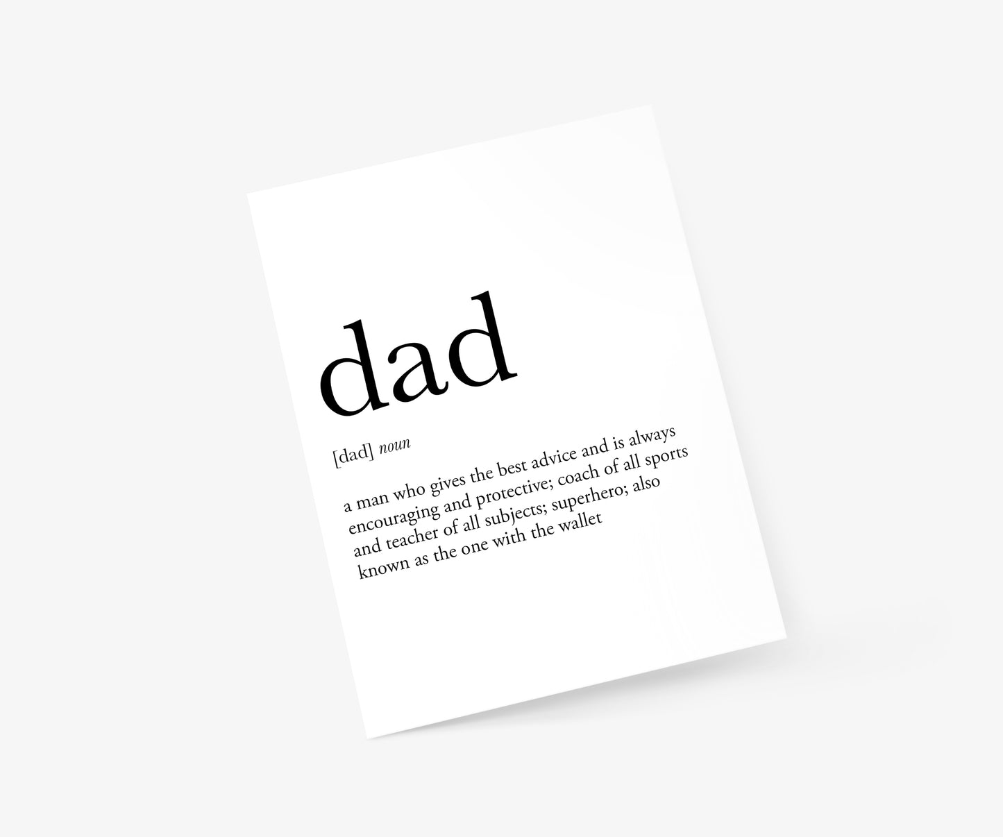 Dad Definition Father's Day Card | Footnotes Paper