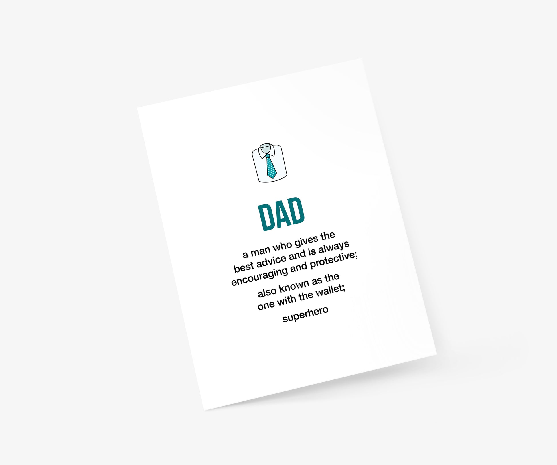 Dad Definition Illustration - Greeting Ca Father's Day Card | Footnotes Paper