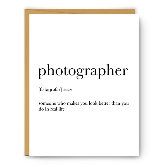 Photographer Definition Everyday Card
