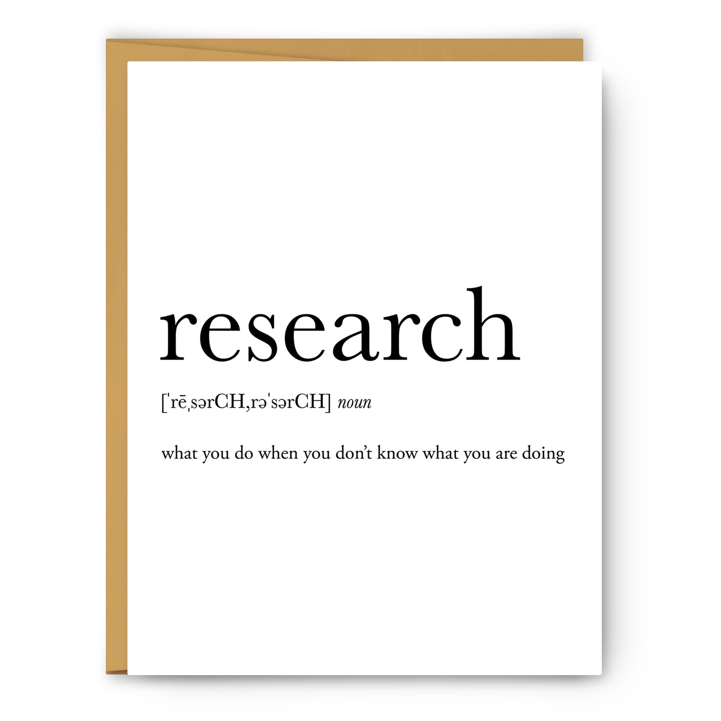 Research Definition - Unframed Art Print Or Greeting Card