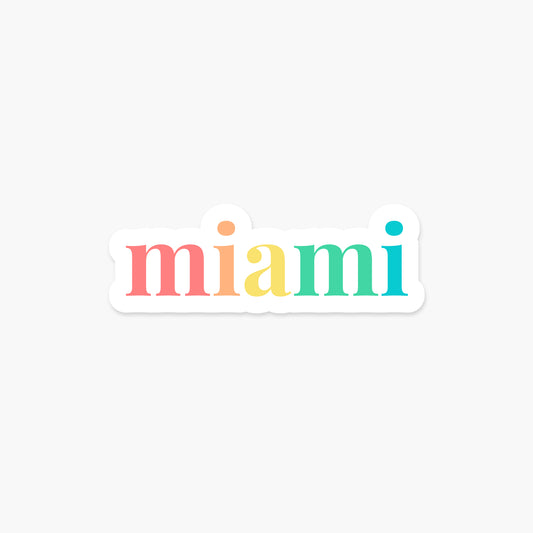 Miami, Florida - Everyday Sticker | Footnotes Paper