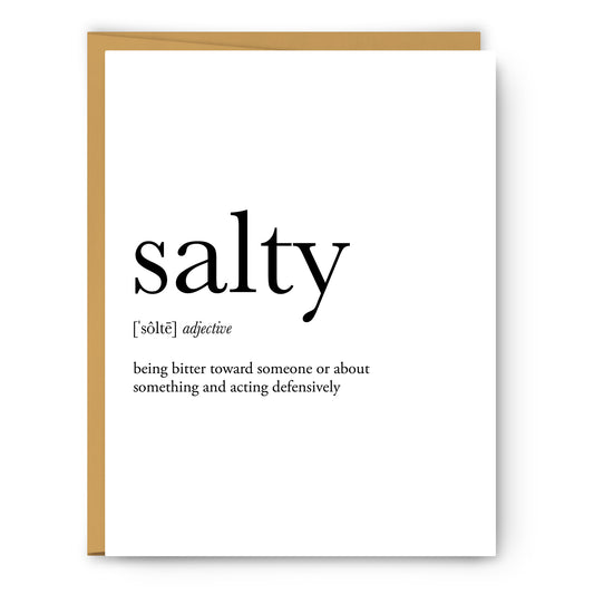 Salty Definition Everyday Card