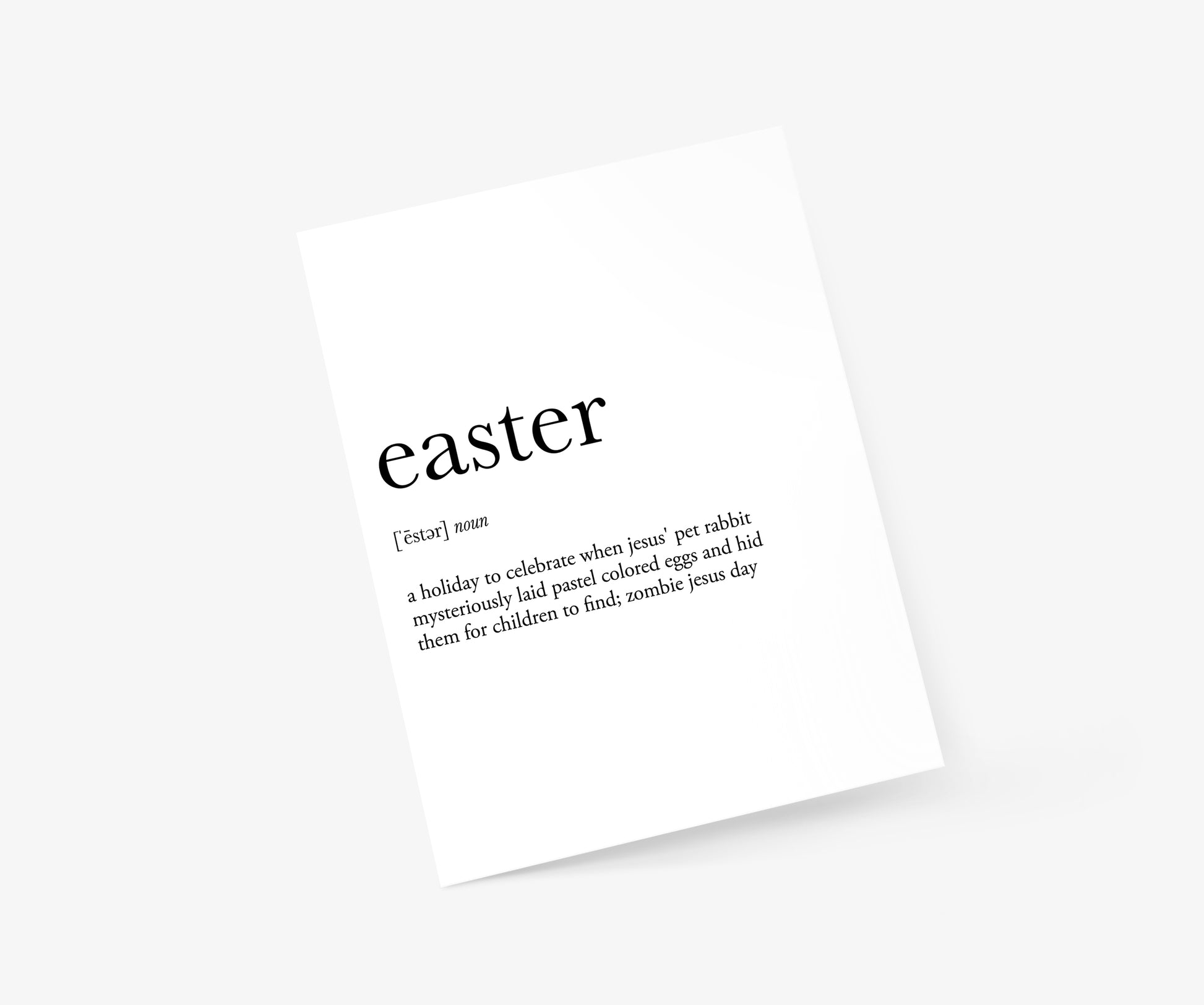 Easter Definition Easter Card | Footnotes Paper