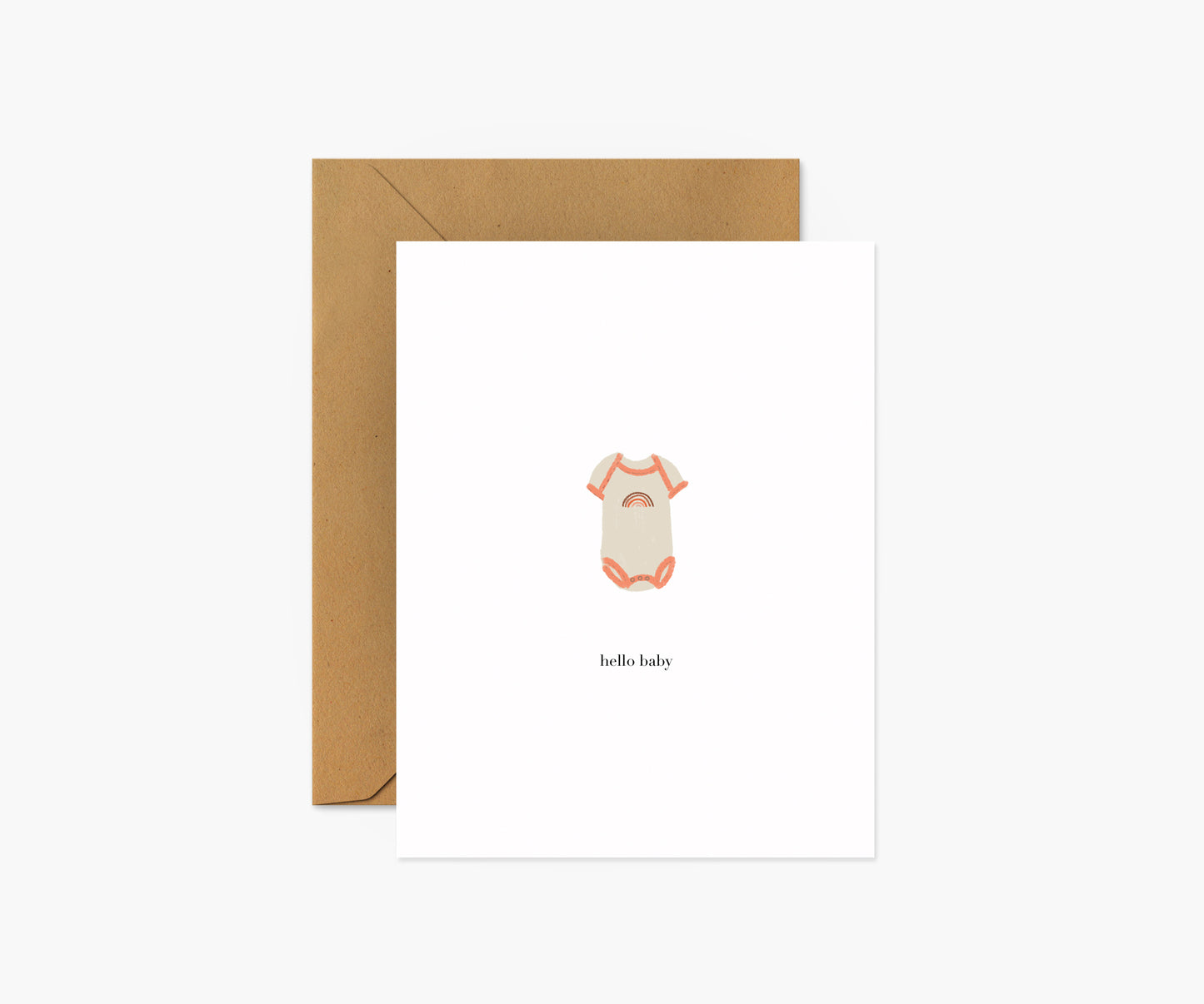 Hello Baby Onesie Baby Card | Footnotes Paper