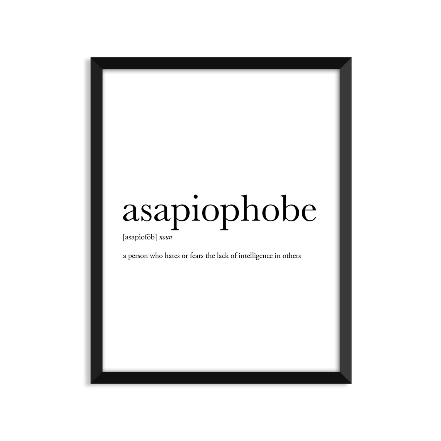 Asapiophobe Definition Everyday Card