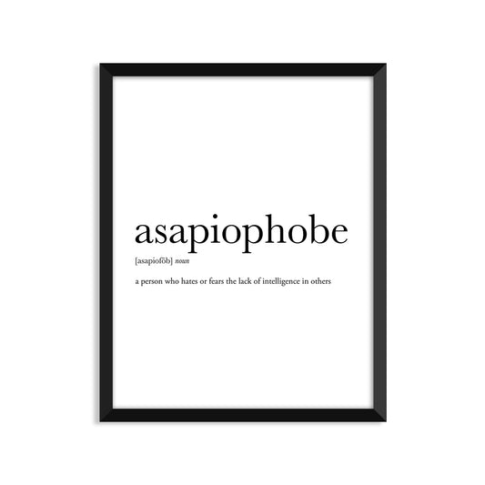 Asapiophobe Definition Everyday Card