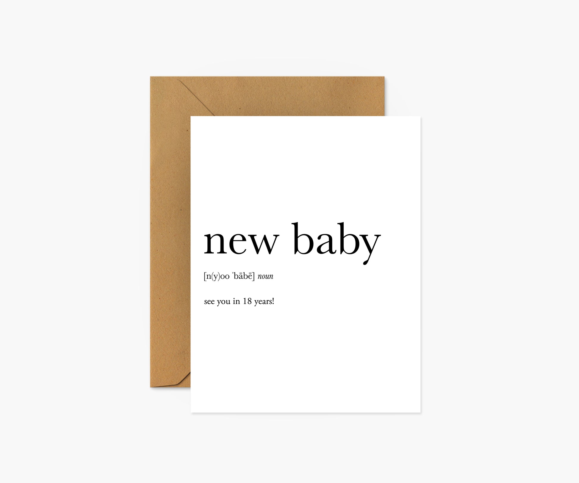 New Baby Definition Baby Card | Footnotes Paper