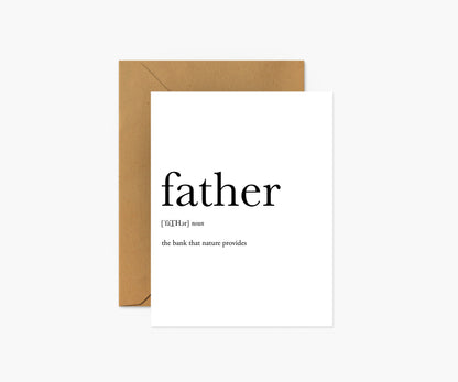 Father Definition Father's Day Card | Footnotes Paper Father Definition Father's Day Card | Footnotes Paper