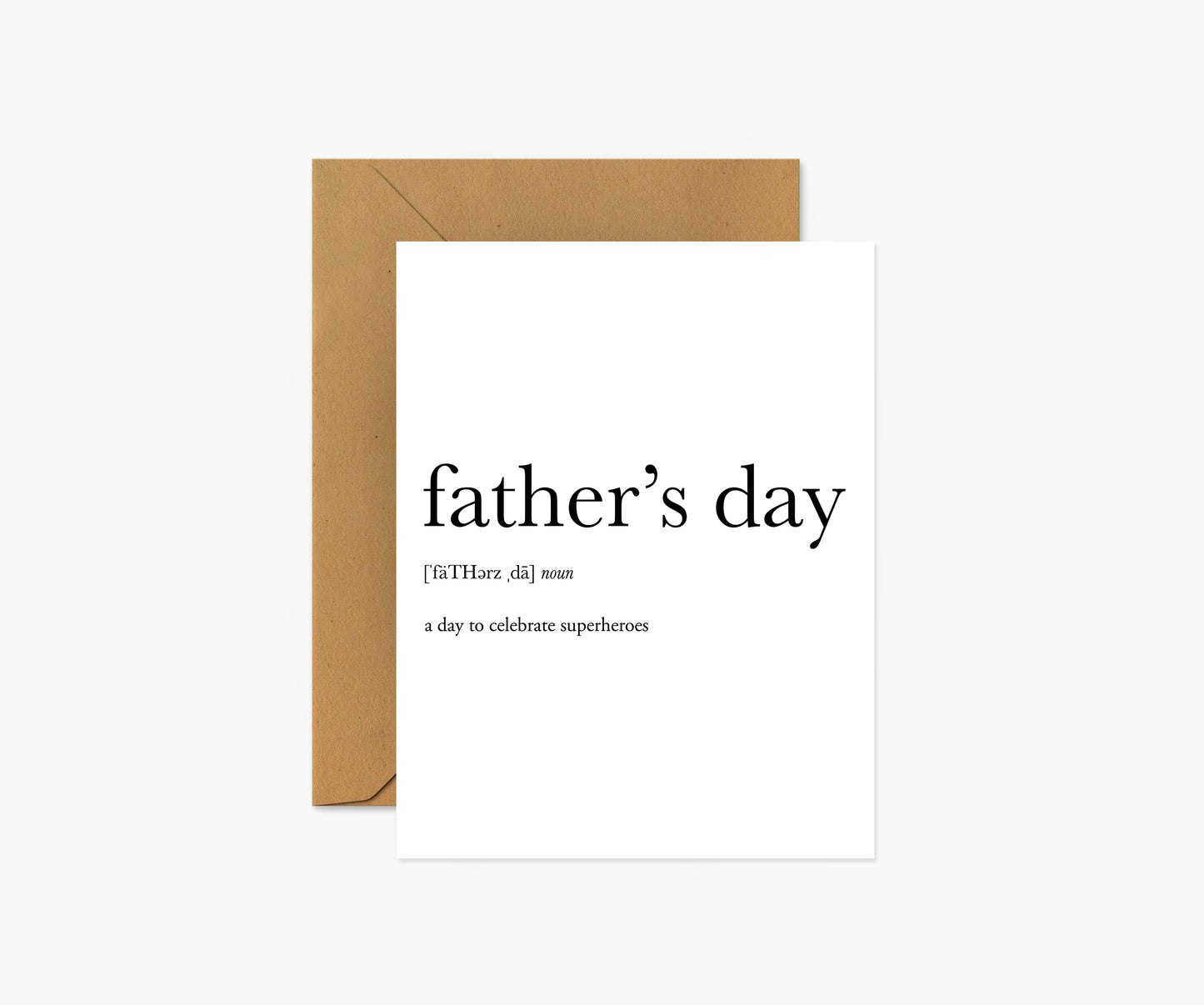 Father's Day Definition Father's Day Card | Footnotes Paper