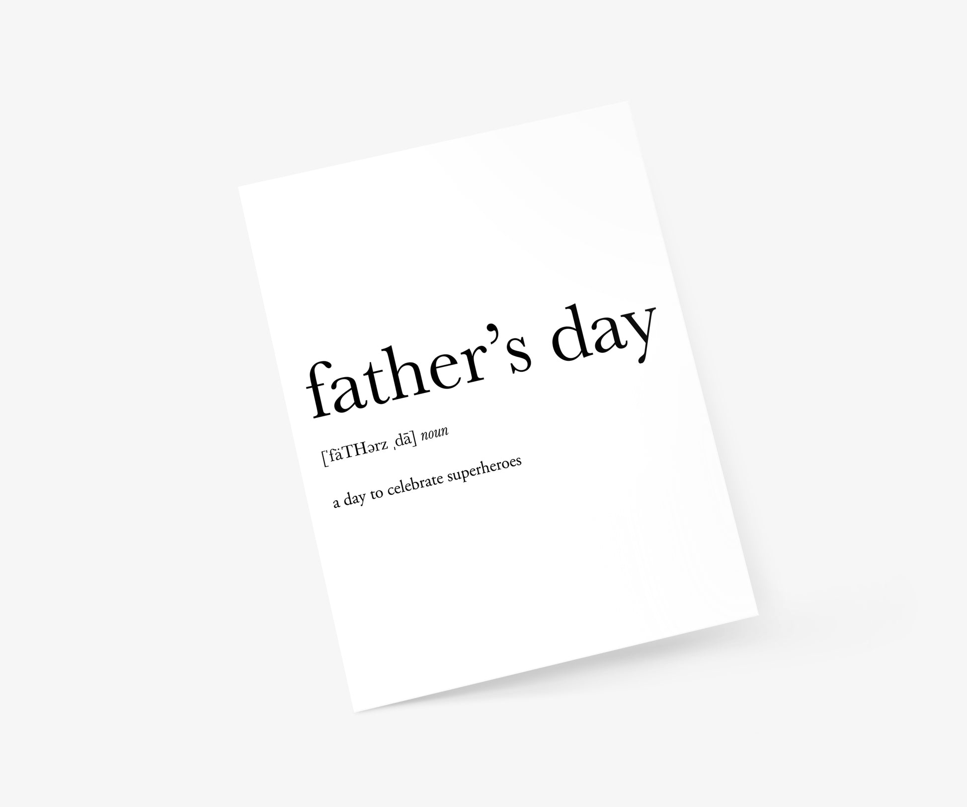 Father's Day Definition Father's Day Card | Footnotes Paper