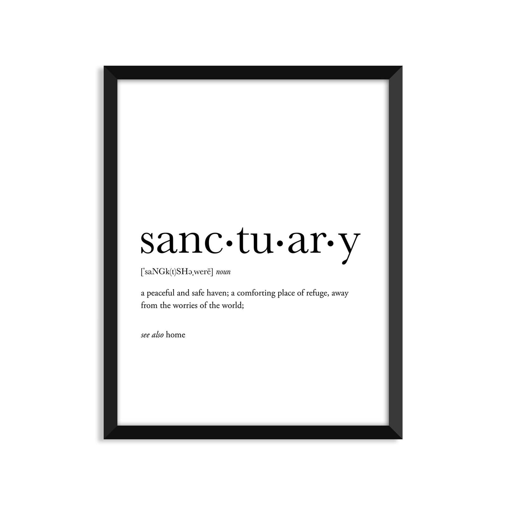 Sanctuary Definition - Unframed Art Print Or Greeting Card