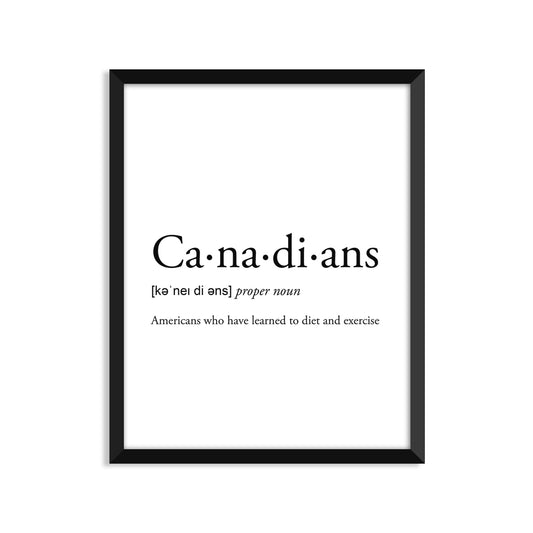 Canadians Definition Everyday Card