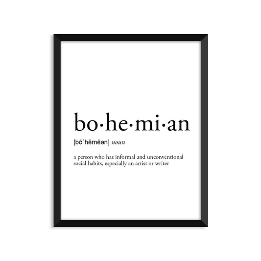 Bohemian Definition Everyday Card