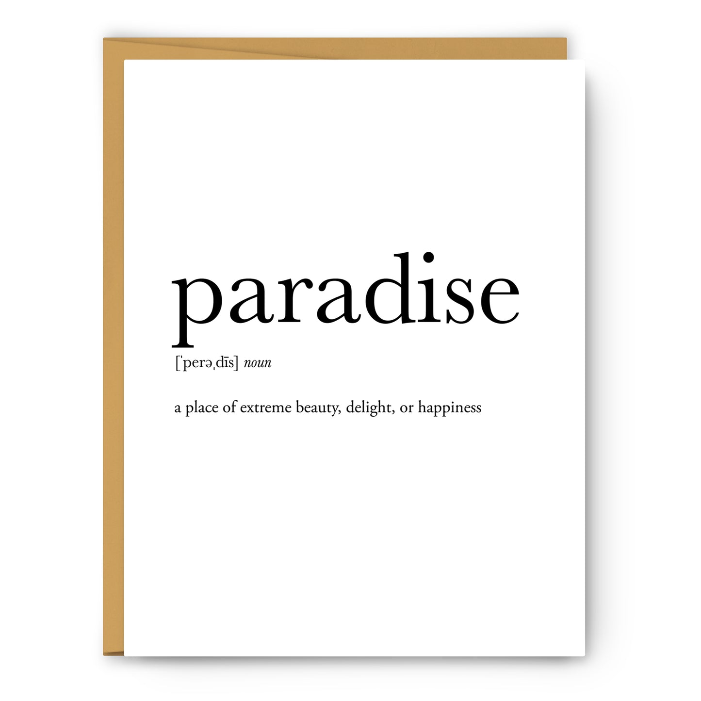 Paradise Definition - Unframed Art Print Or Greeting Card