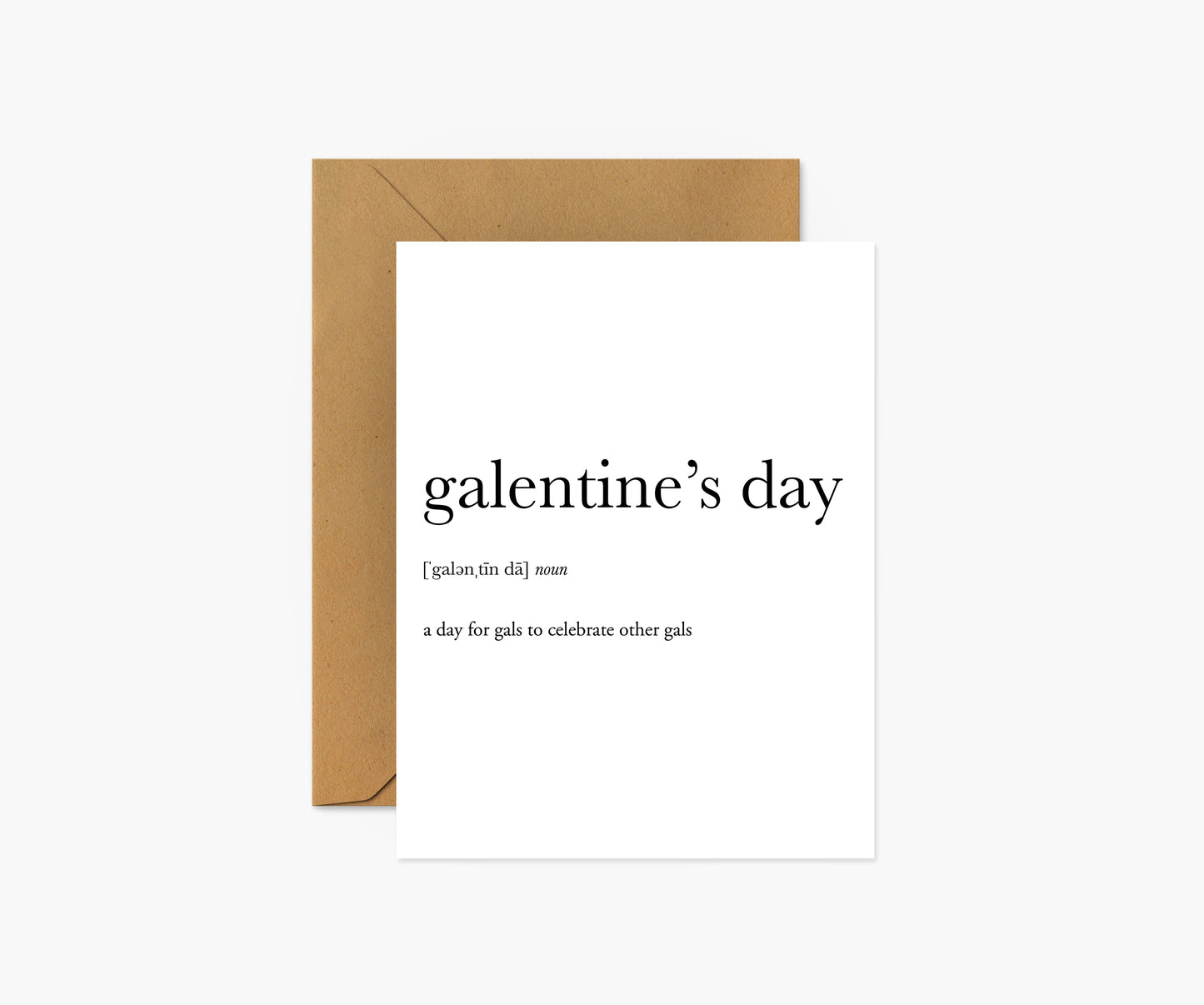 Galentine's Day Definition Valentine's Day Card | Footnotes Paper