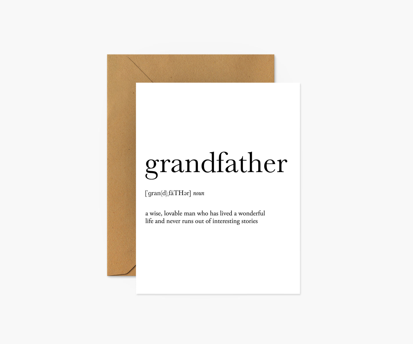 Grandfather Definition Father's Day Card | Footnotes Paper