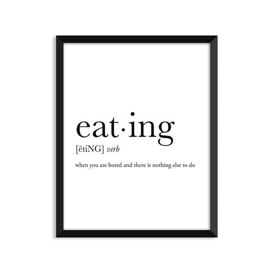 Eating Definition - Unframed Art Print Or Greeting Card