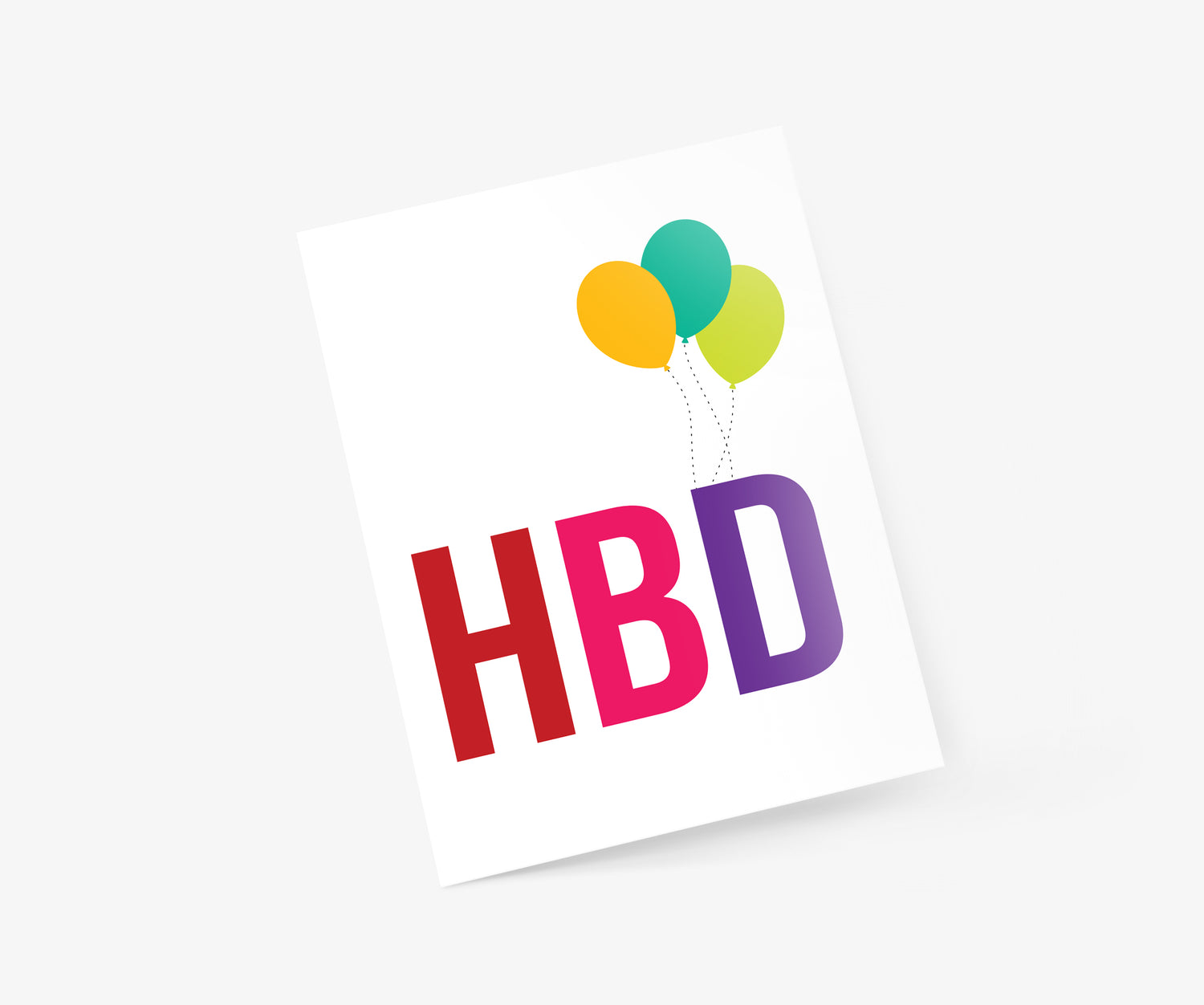 HBD Birthday Card | Footnotes Paper
