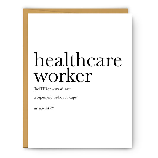 Healthcare Worker Definition - Unframed Art Print Or Greeting Card