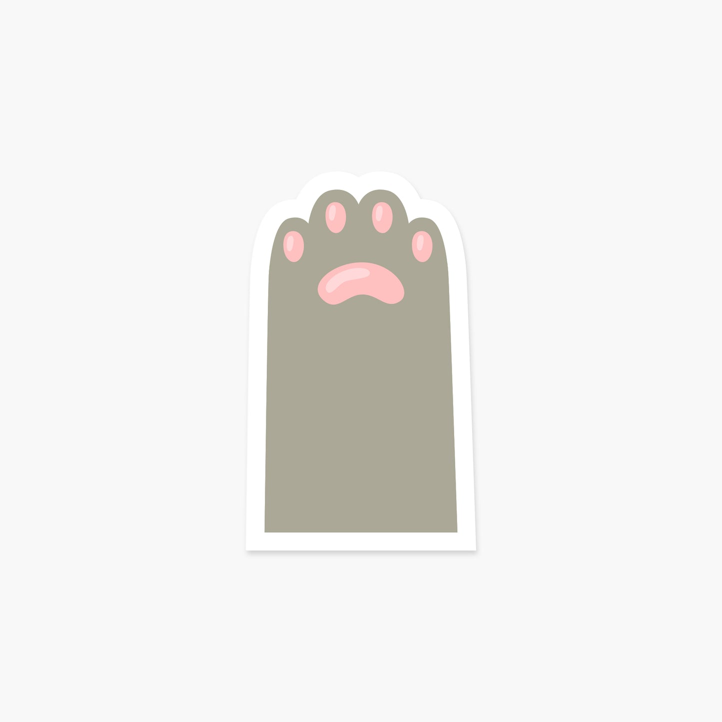 Gray Cat Paw - Animal Sticker | Footnotes Paper