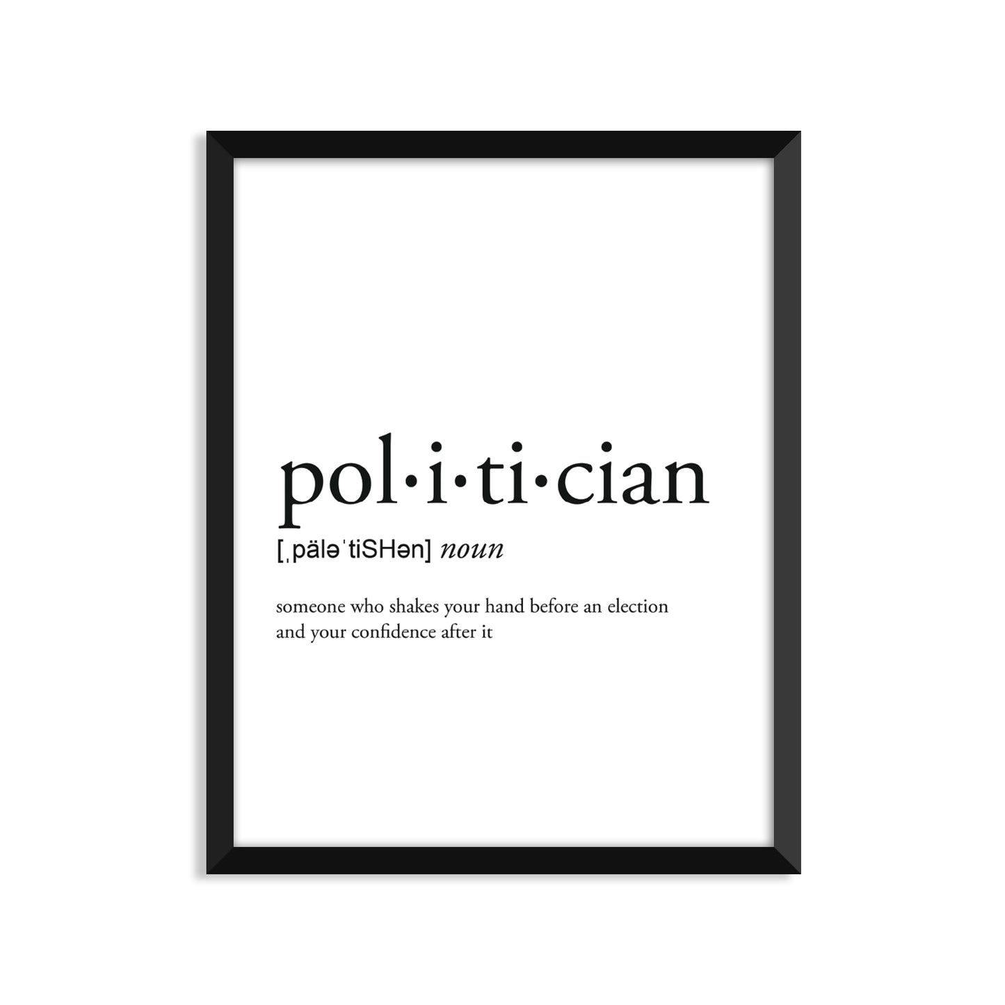 Politician Definition Everyday Card