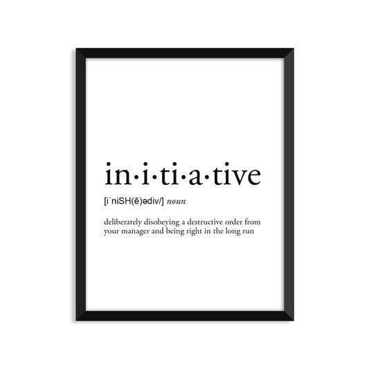 Initiative Definition - Unframed Art Print Or Greeting Card