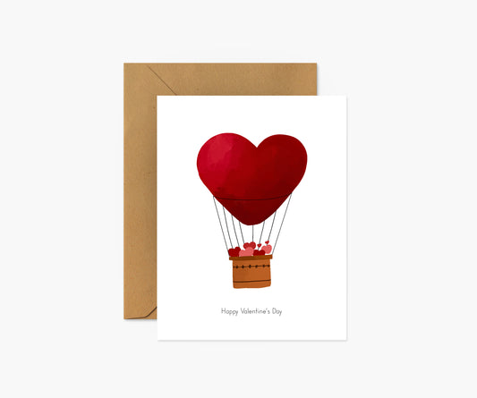 Hot Air Balloon - Valentine's Day Card