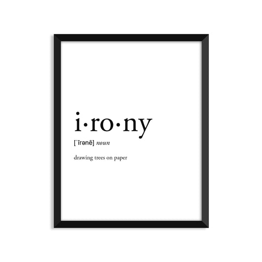 Irony Definition Everyday Card