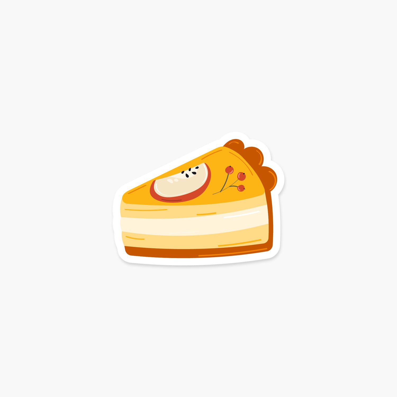 Slice of Pumpkin Pie - Food Sticker | Footnotes Paper