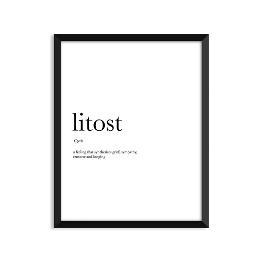 Litost Definition - Unframed Art Print Or Greeting Card