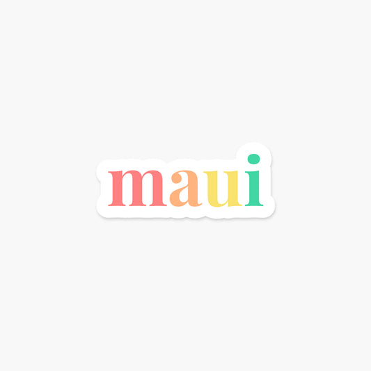 Maui, Hawaii - Everyday Sticker | Footnotes Paper