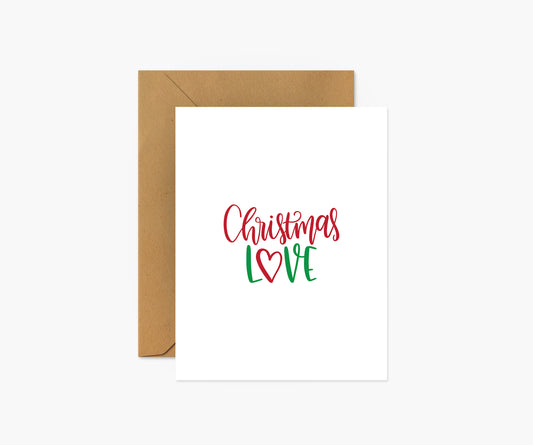 Christmas Love Christmas Card | Footnotes Paper